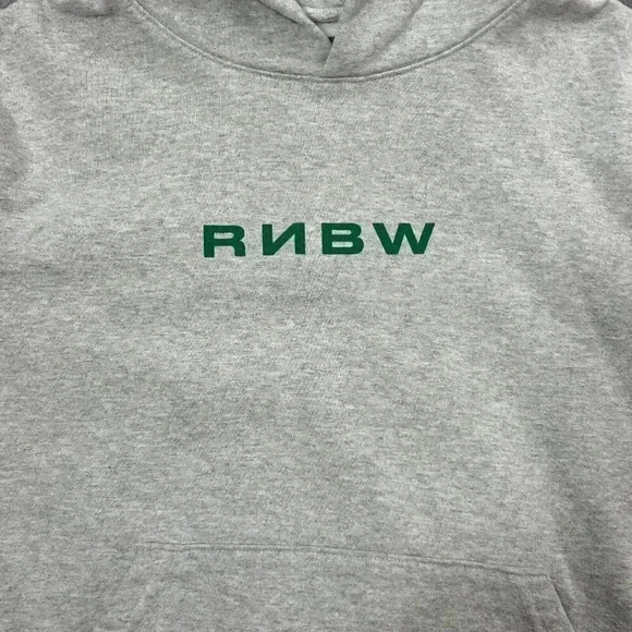 RNBW World Hoodie Mens Medium Gray Feel Real Cannabis Brand Hooded Merch - Picture 4 of 7